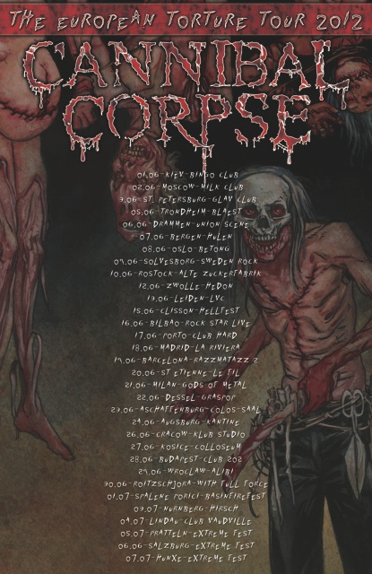 Cannibal Corpse European Tour 2012